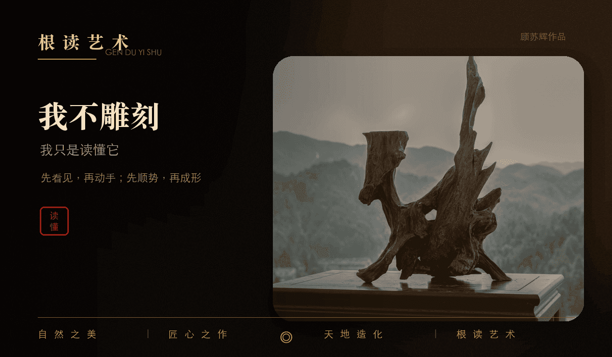 顾苏辉我不雕刻我只是读懂它文章封面,表现根读艺术中的观看与顺势而为
